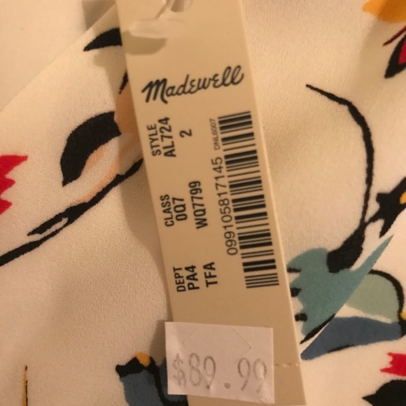 Madewell Tie-Front Mini Dress in Drifting Flowers - Picture 8 of 8